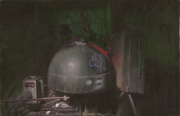 The Metal Dome of Ahmed I by Tun Myaing, oil on mylar, 5.5 x 8.5 inches, 2011. 
